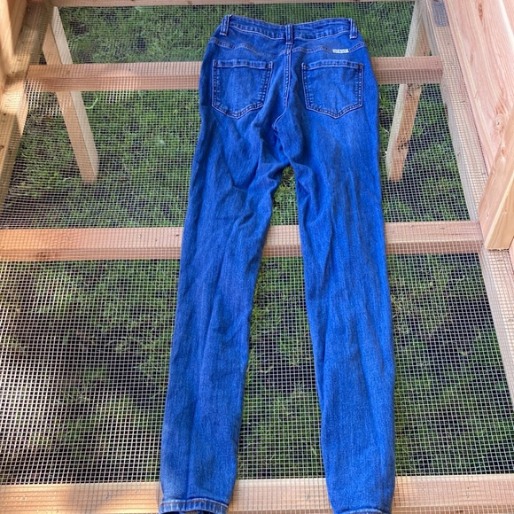 4601 Super High Waisted Distressed Skinny Jeans - Picture 4 of 4